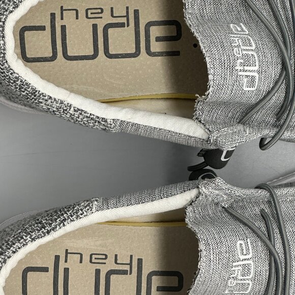 HEY DUDE WALLY FUNK MAGENETITE SIZE 9 US MEN'S LACE UP LOATERS COMFORTABLE - Picture 14 of 17